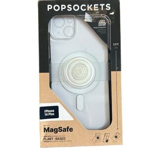 PopSockets Clear Case with MagSafe iPhone 14 Plus NIB Wireless charging